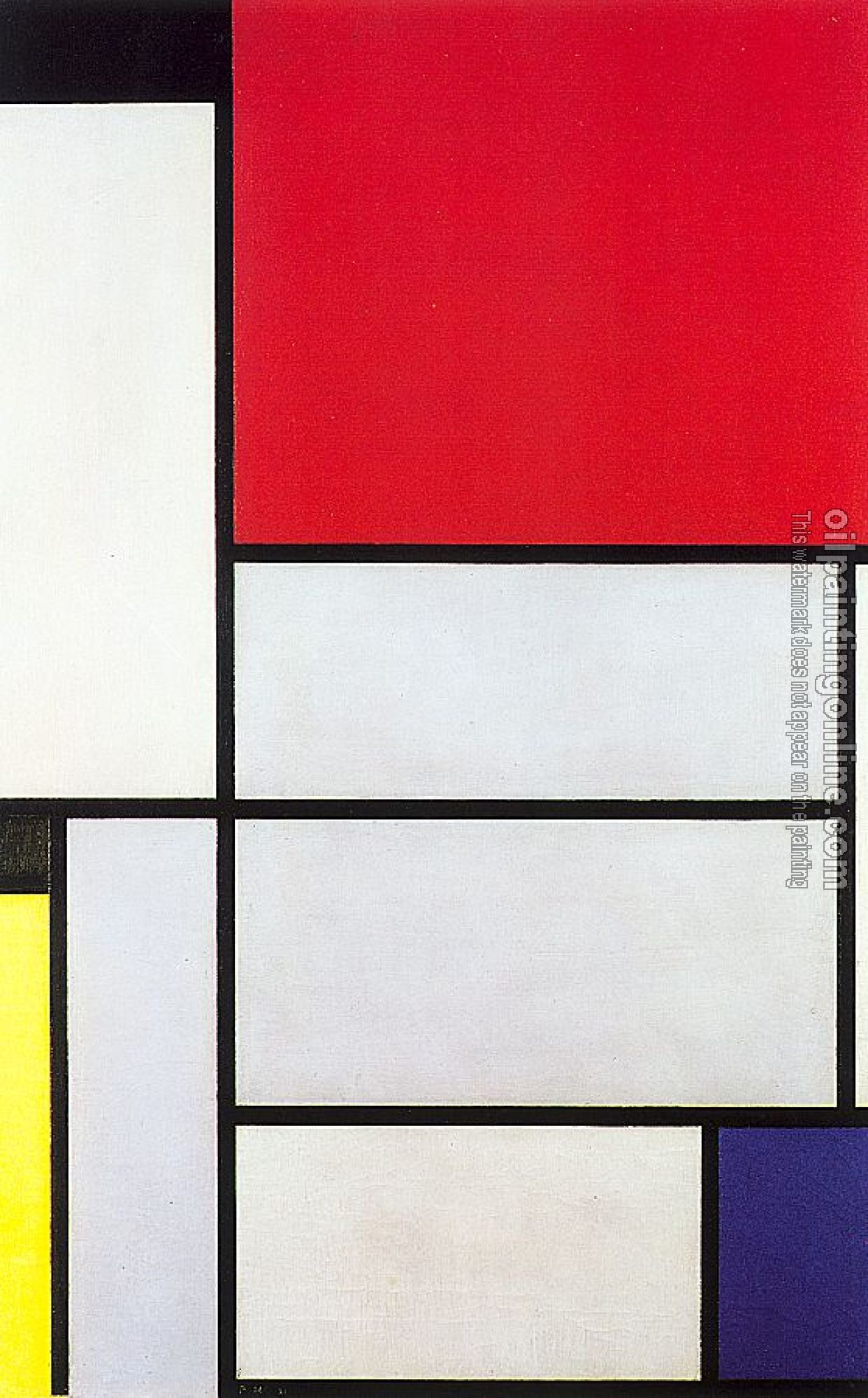 Mondrian, Piet - Composition with Black, Red, Gray, Yellow, and Blue